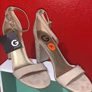 Faux Suede Ankle Strap Heels